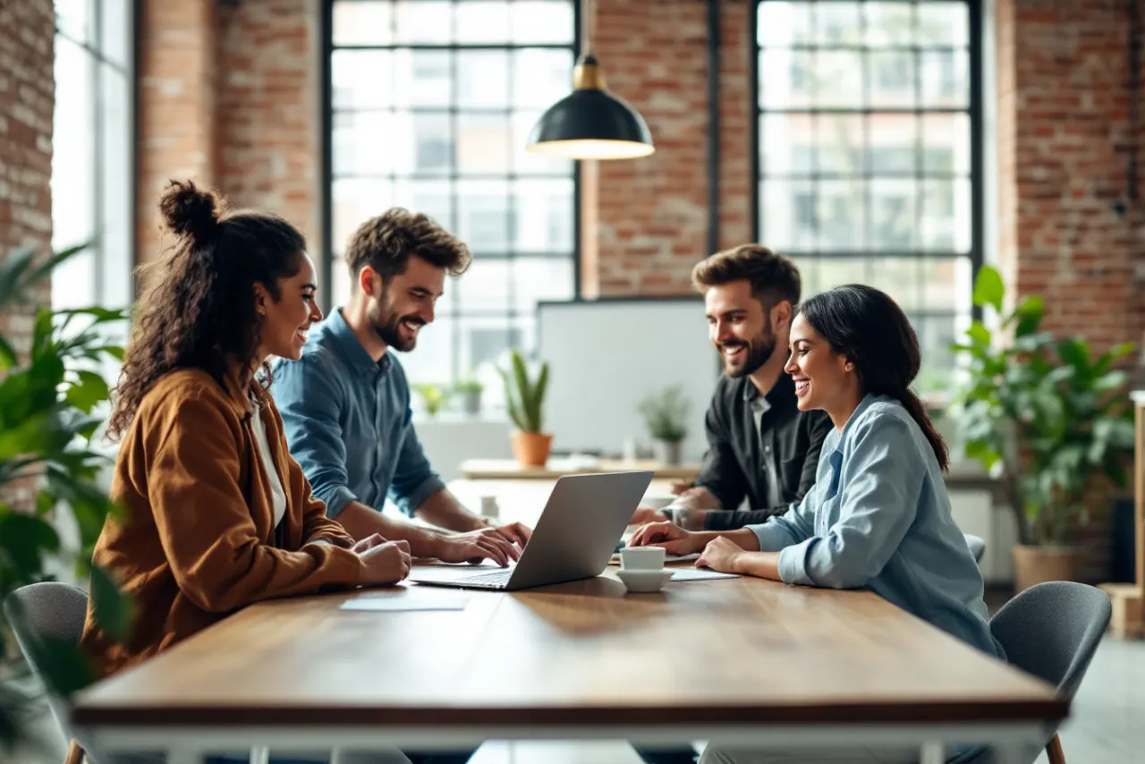 Forge Automations team working together in a bright Chicago loft office